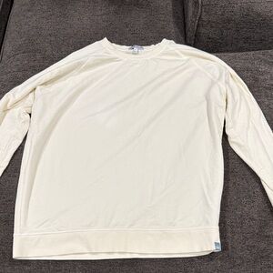 Peter Millar Soft White Long Sleeve Tee